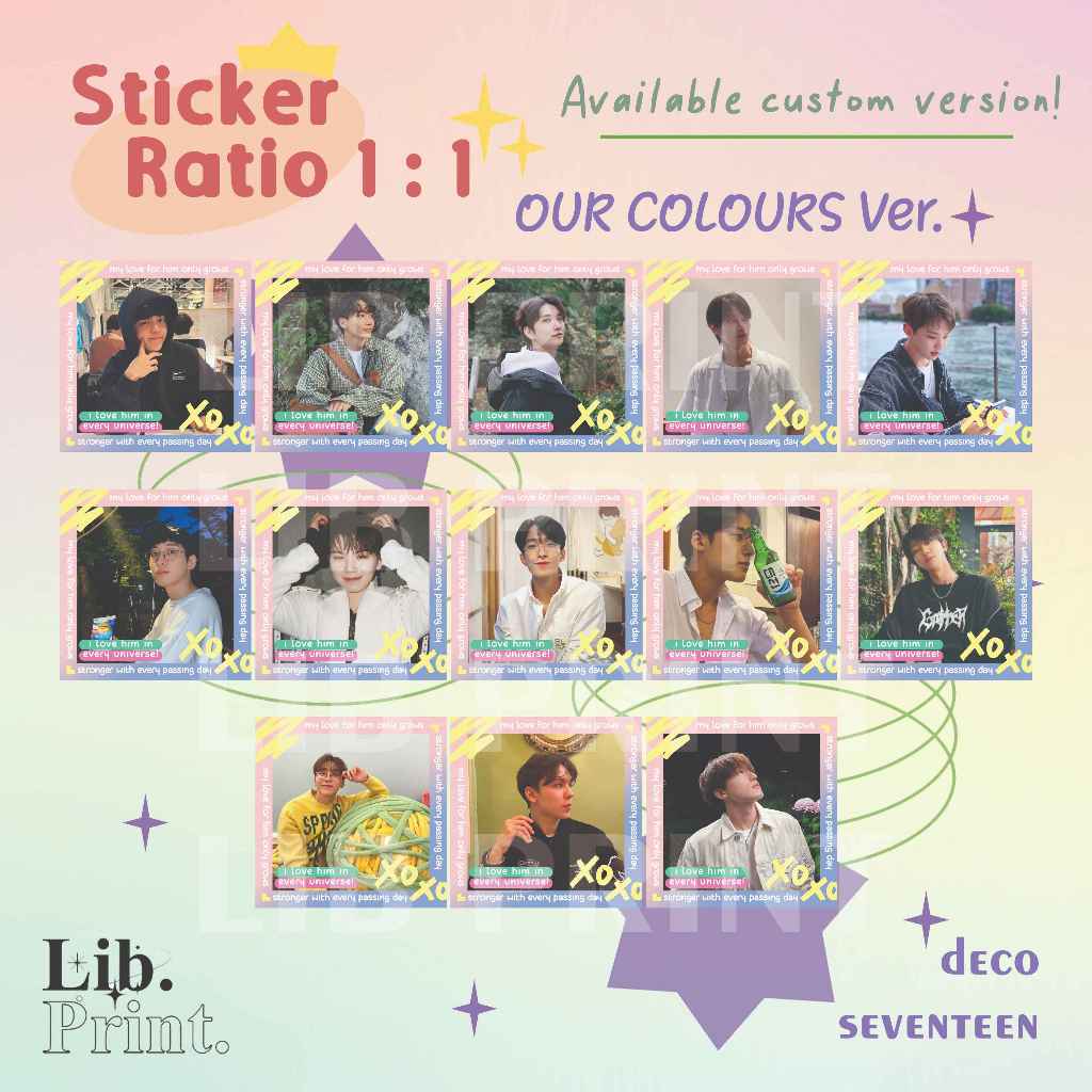 

STICKER DECO KPOP CUSTOM / STICKER SEVENTEEN FANDOM COLOR KPOP CUSTOM / STICKER LUCU KOREA