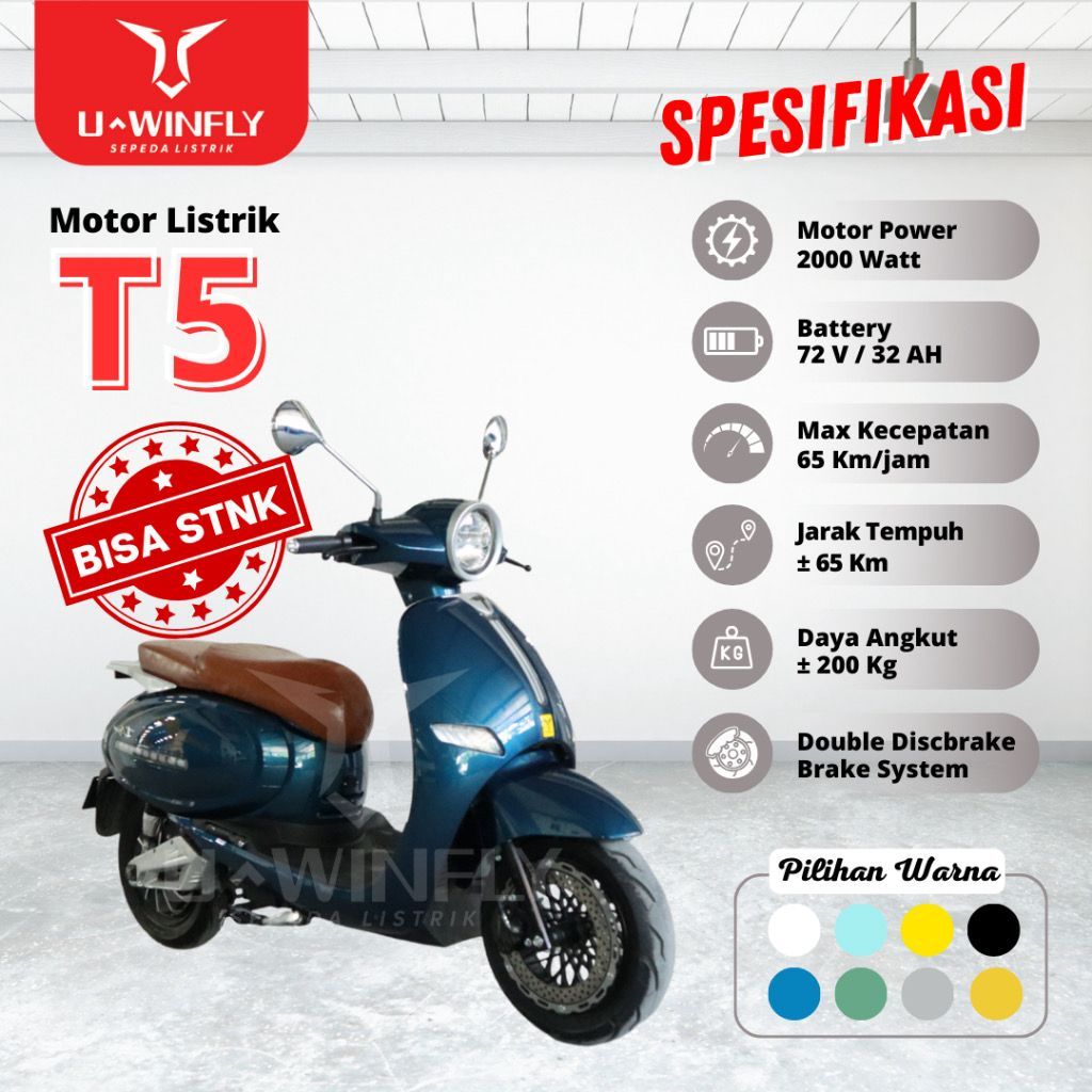 (PENGIRIMAN AREA BANDUNG) Motor Listrik UWINFLY T5 | UWINFLY T5 | Motor Listrik