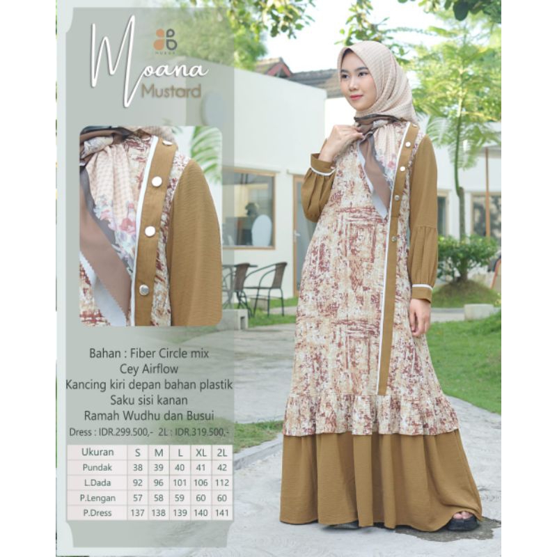MOANA DRESS/HANA DRESS BY NUBUA ORIGINAL/GAMIS NUBUA/GAMIS KONDANGAN