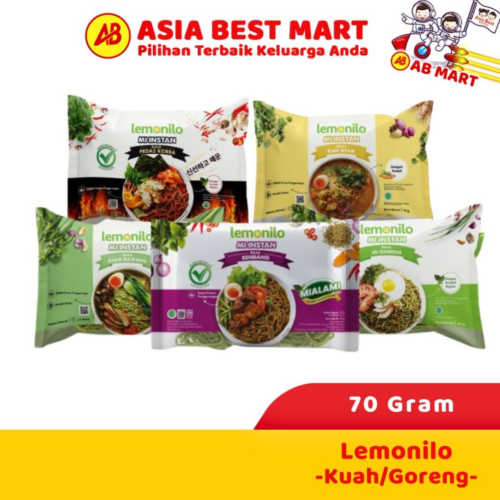 

Lemonilo Mie Instant Sehat Mie Kuah Goreng 70Gr Mie Organik