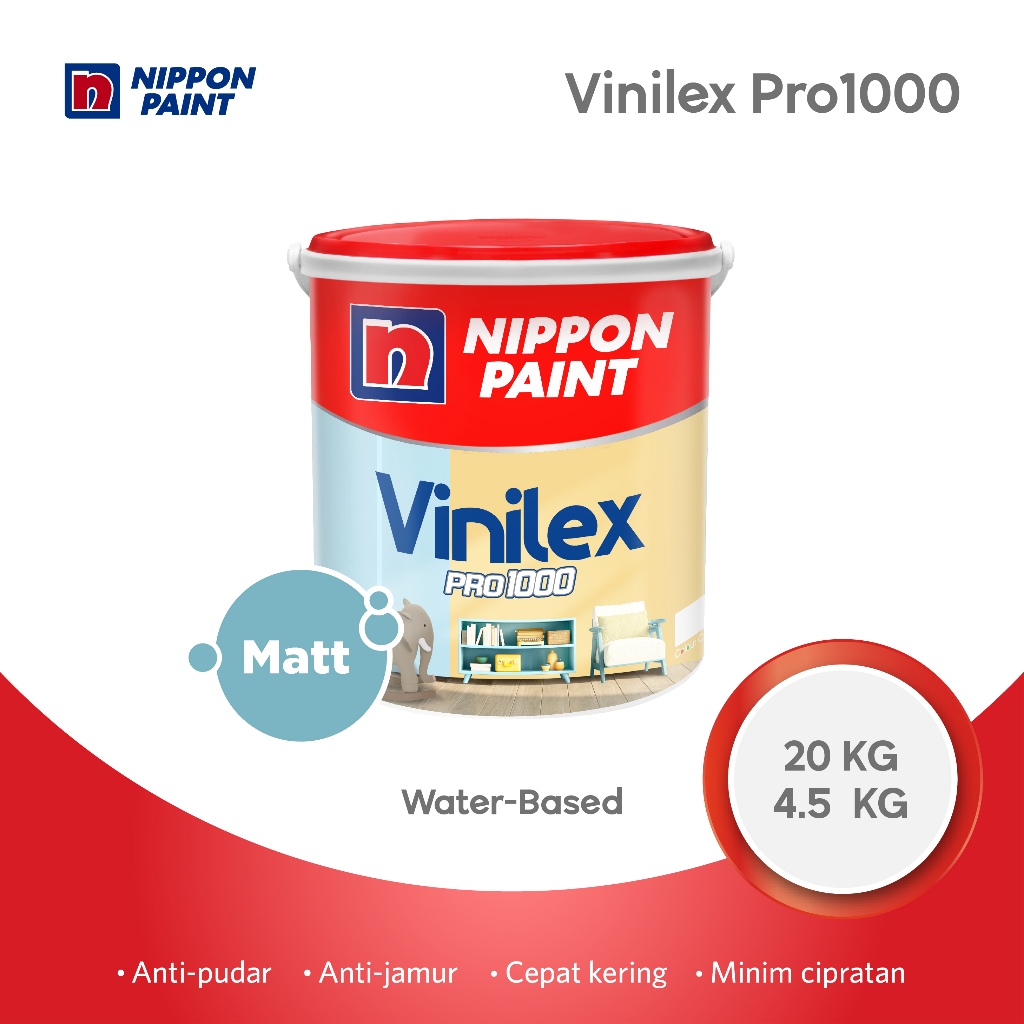 Nippon Paint - Vinilex Pro1000 -20kg- Cat Dinding Interior