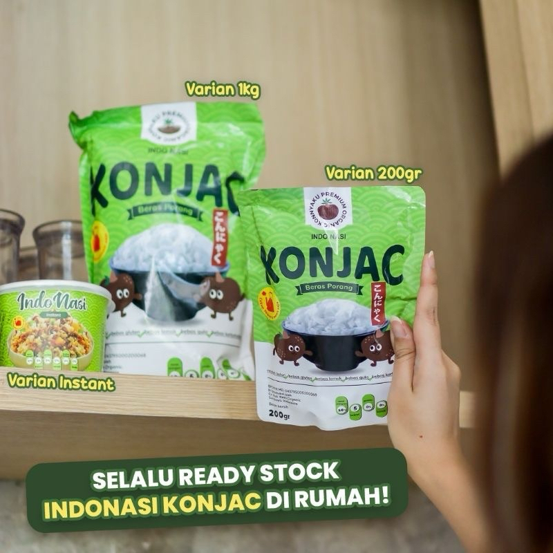 

Indo Nasi | KONJAC Rice 1KG - Beras PORANG Instan | Shirataki Diet