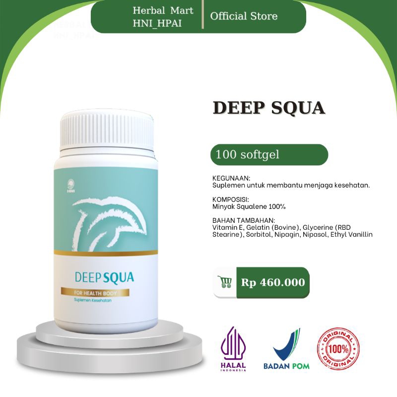 Herbal Mart _ HNI.HPAI (100% Produk Original) Deep Squa HNI_HPAI isi 100 softgel untuk membantu menjaga kesehatan