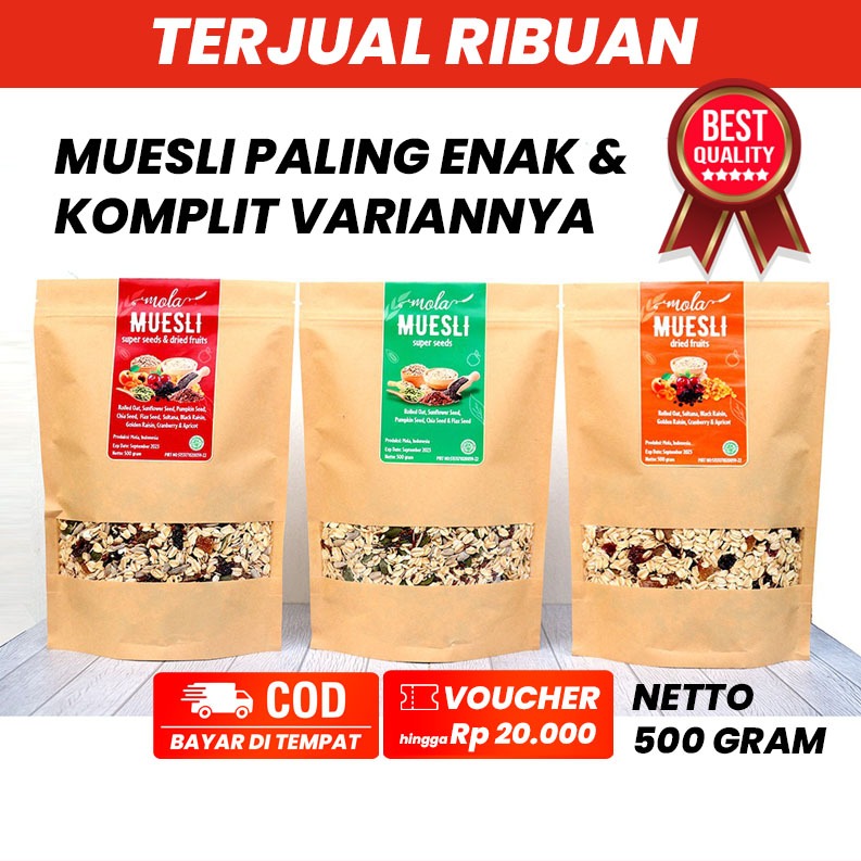

Mola Muesli 500 gram | Makanan sehat praktis