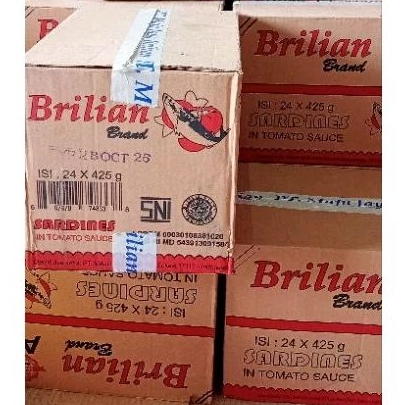 Sarden Brilian 425gram 1dus isi 24kaleng Termurah