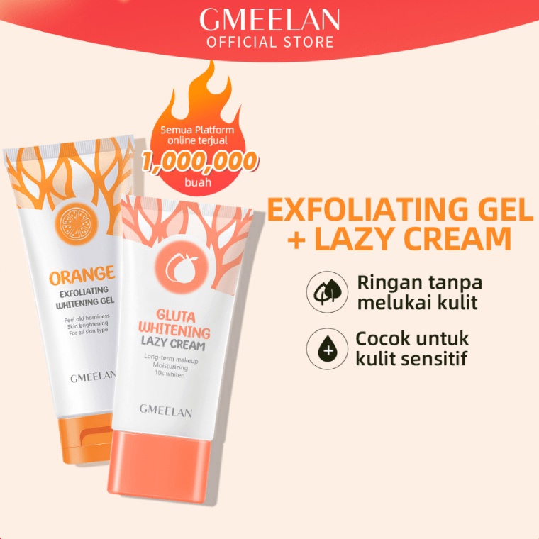 DSB741 BEST SELLER BPOM ORI 2 in 1 GMEELAN Orange Exfoliating Gel Face Eksfoliasi Wajah  Gluta Day C