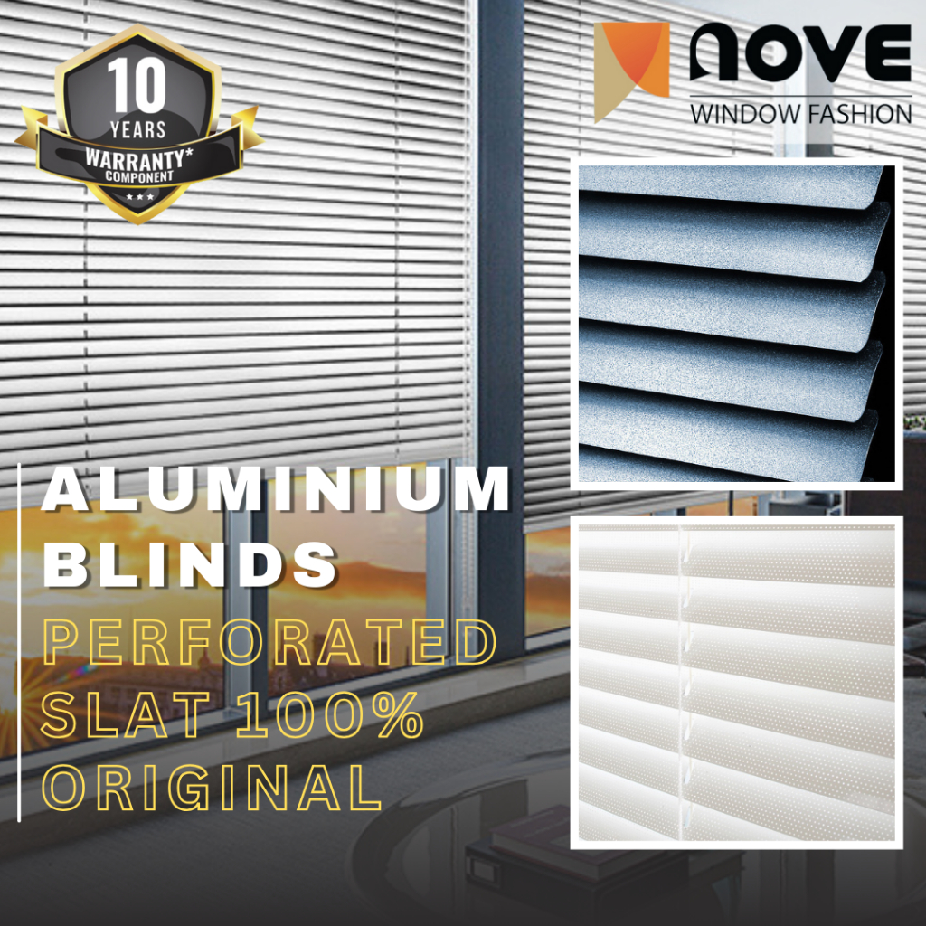 Alumunium Venetian Blinds Perforated Slat - Venetian Blind - Aluminium Blind - Horizontal Blinds - K