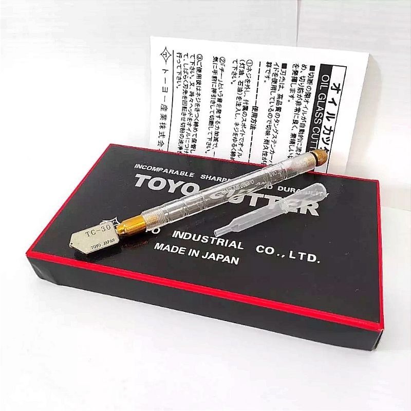 Alat Potong Kaca Toyo Cutter TC 30 Asli Jepang Pisau Pemotong Kaca Mata Pisau Toyo Pengganti Kepala 