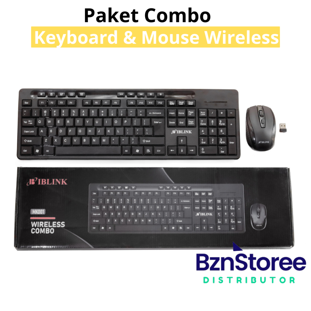 KEYBOARD WIRELESS + MOUSE WIRELESS TERMURAH COMBO SET /Wireless Set Combo Keyboard and Mouse Murah