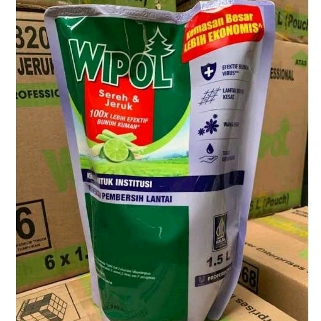 WIPOL 1,5L PEOFESSIONAL / WIPOL SEREH JERUK 1,5L / WIPOL 1,5L SEREH JERUK