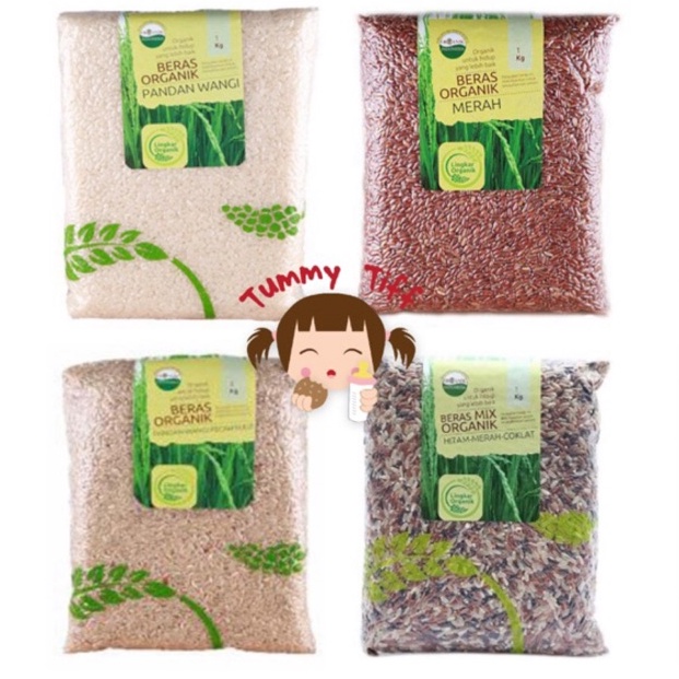 

QTN849 Perdana Lingkar Organik Beras Organic 1 Kg Pandan Wangi PutihMerahHitam