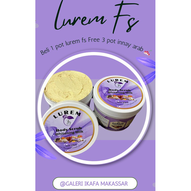 LULUR REMPAH FS (FREE 3 pot innay arab)