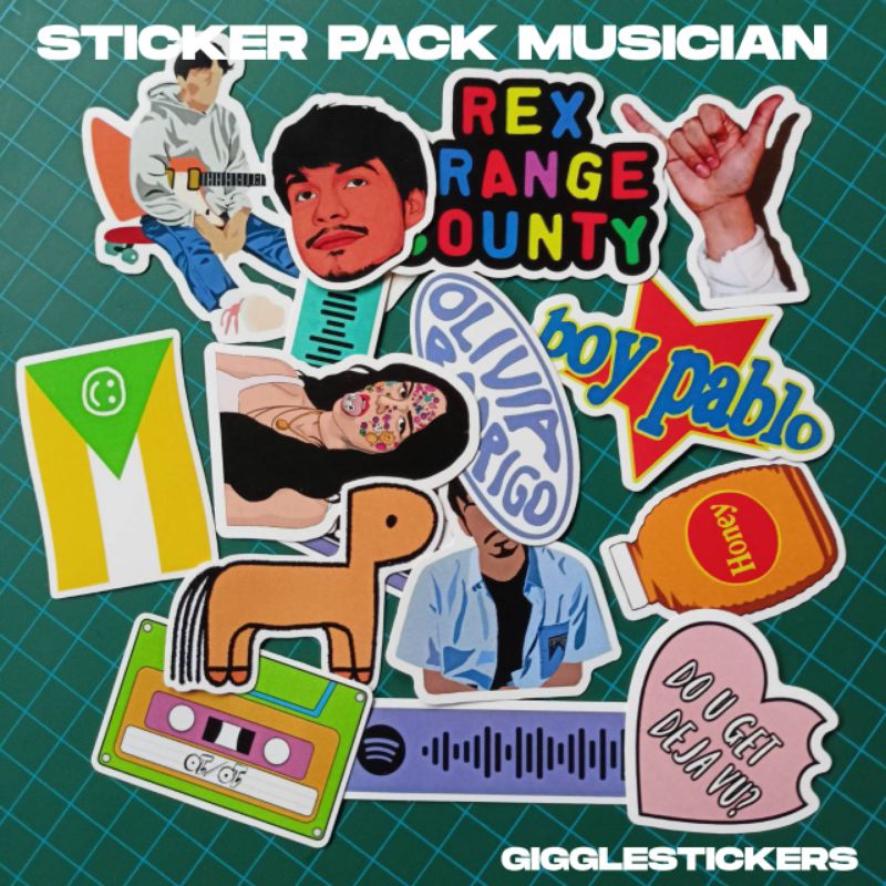 

Sticker Pack Musician Boy Pablo Olivia Rodrigo Rex Orange County