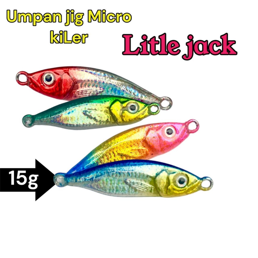 micro killer 15g litle jack umpan casting umpan jigging microjig lure casting umpan buatan umpan pla