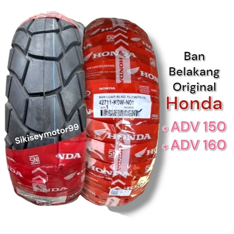 BAN 130/70-13 M/C 57P Tubeless – BAN BELAKANG ADV 150 ADV 160 Original AHM 42711-K0W-N01