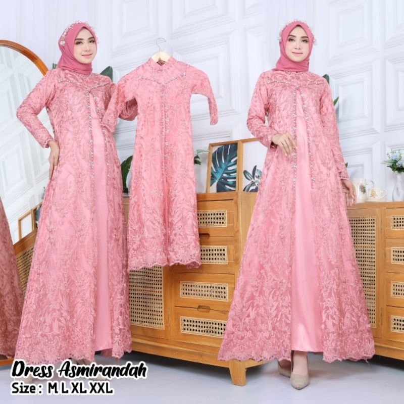 Gamis Lebaran Couple Ibu Dan Anak Dress Asmirandah Gamis Mewah terbaru