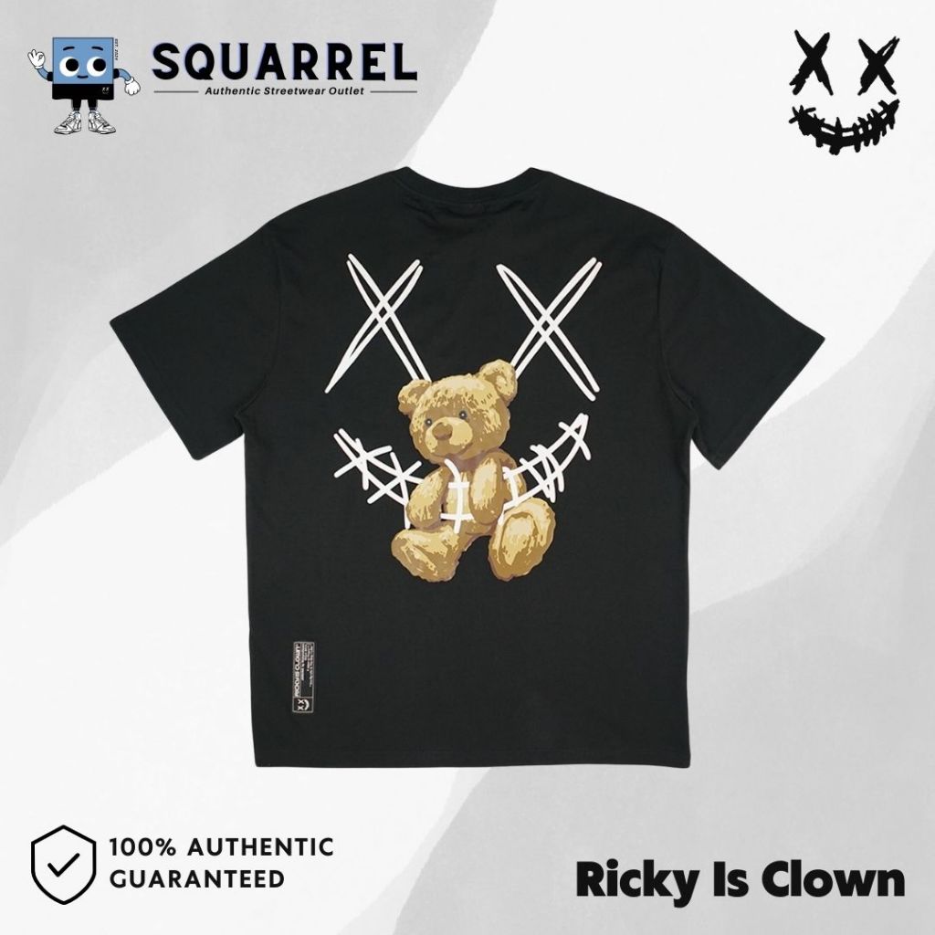 RIC Ricky Is Clown Bear Black Tee Original