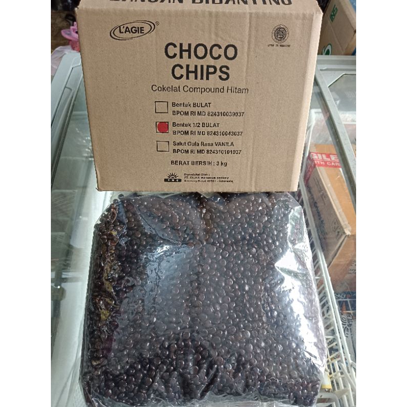 

Coklat Chocochips Lagie Setengah Bulat 250 Gram