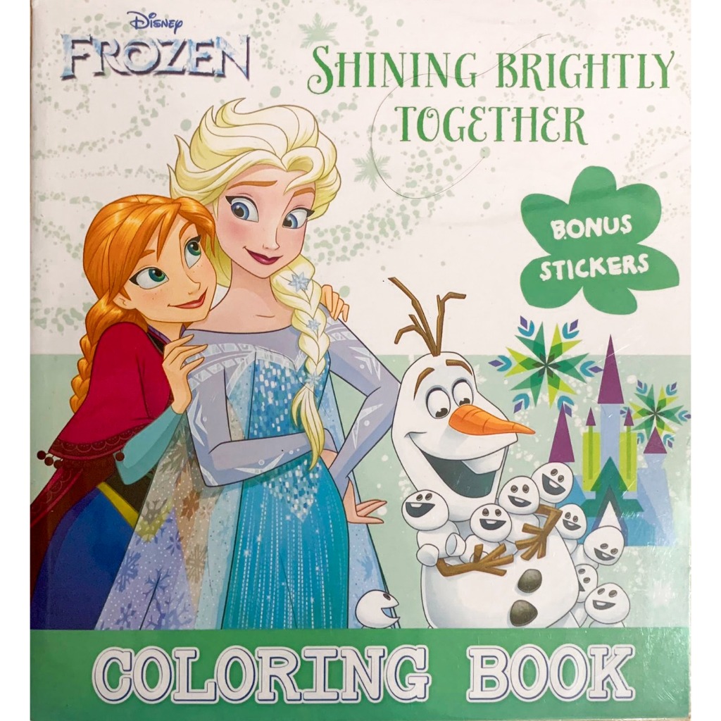 

Disney Frozen Coloring Book Shining Brightly Together Buku Mewarnai