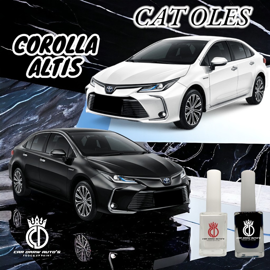 Cat Oles Mobil Toyota Corolla Altis Hitam Putih Mutiara