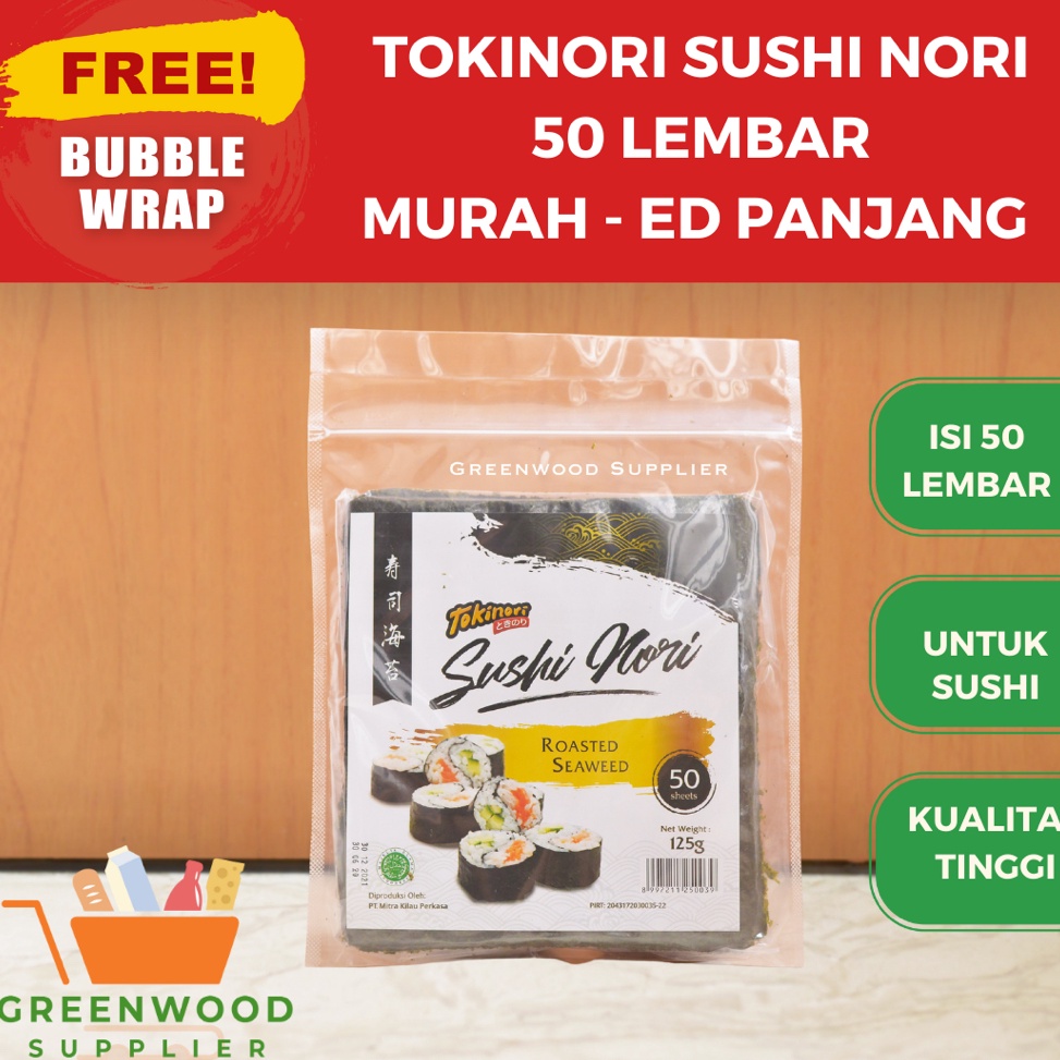 

DNS563 ORIGINAL Tokinori Yaki Sushi Nori Rumput Laut Sushi 5 Lembar
