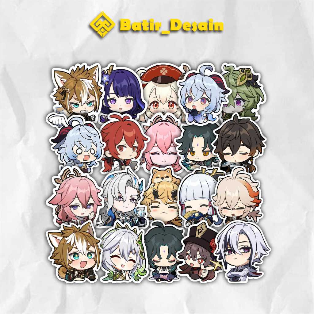 

TERMURAH TERBANYAK ISI 36PCS Stiker Gensin Impact / Vinyl Waterproof Anti Air / Sticker Anime Helm Buku Journal Koper Motor