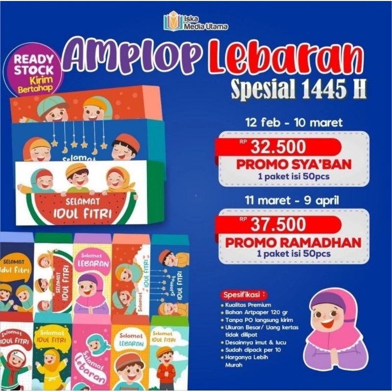 

Amplop Lebaran 2024 isi 50pcs