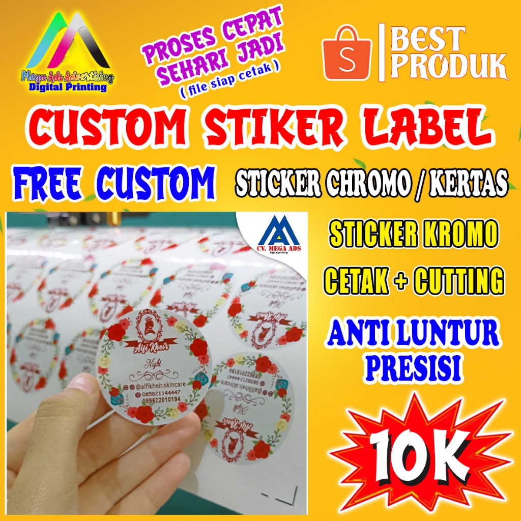 

Cetak Stiker Kemasan atau Stiker Label Murah