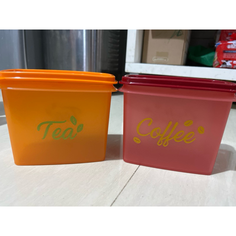 Tupperware Cofee Tea Canister Include sendok kecil