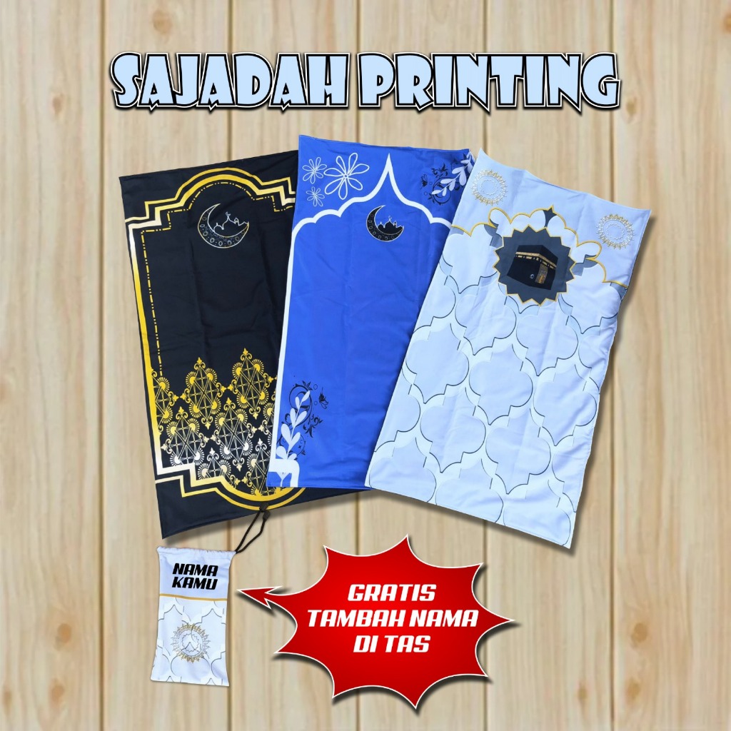 Sajadah Travel Anti Slip full Printing