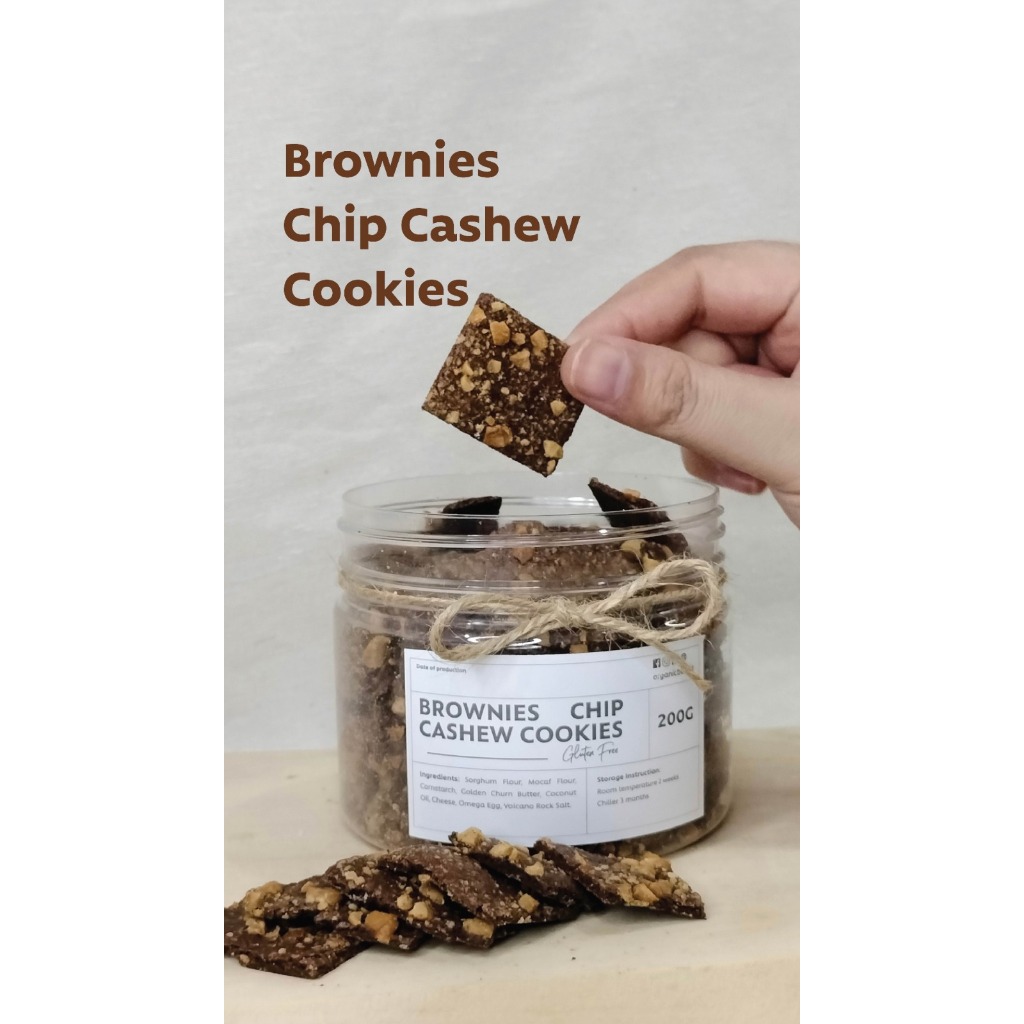 

Brownies Chip Cashew Cookies Glutten Free 130Gr