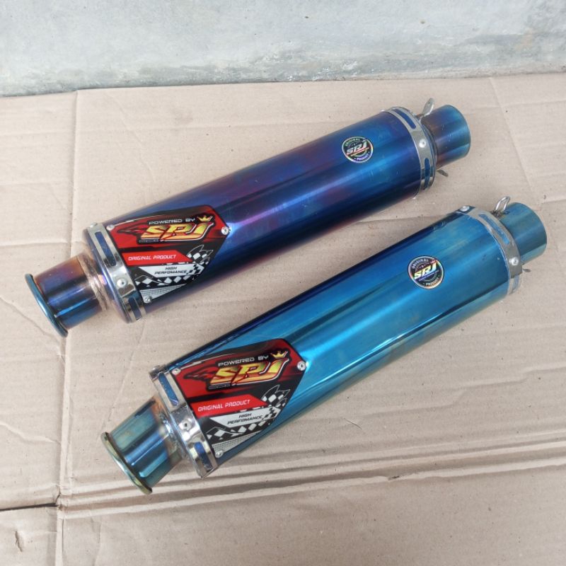 slincer knalpot srj racing 354 ori type bulat 30 cm inlet 50 mm bluemoon original best seller rekome