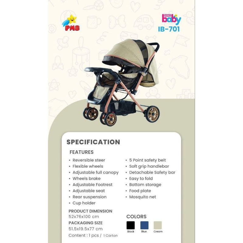 BABY STROLLER IORA BABY IB-701