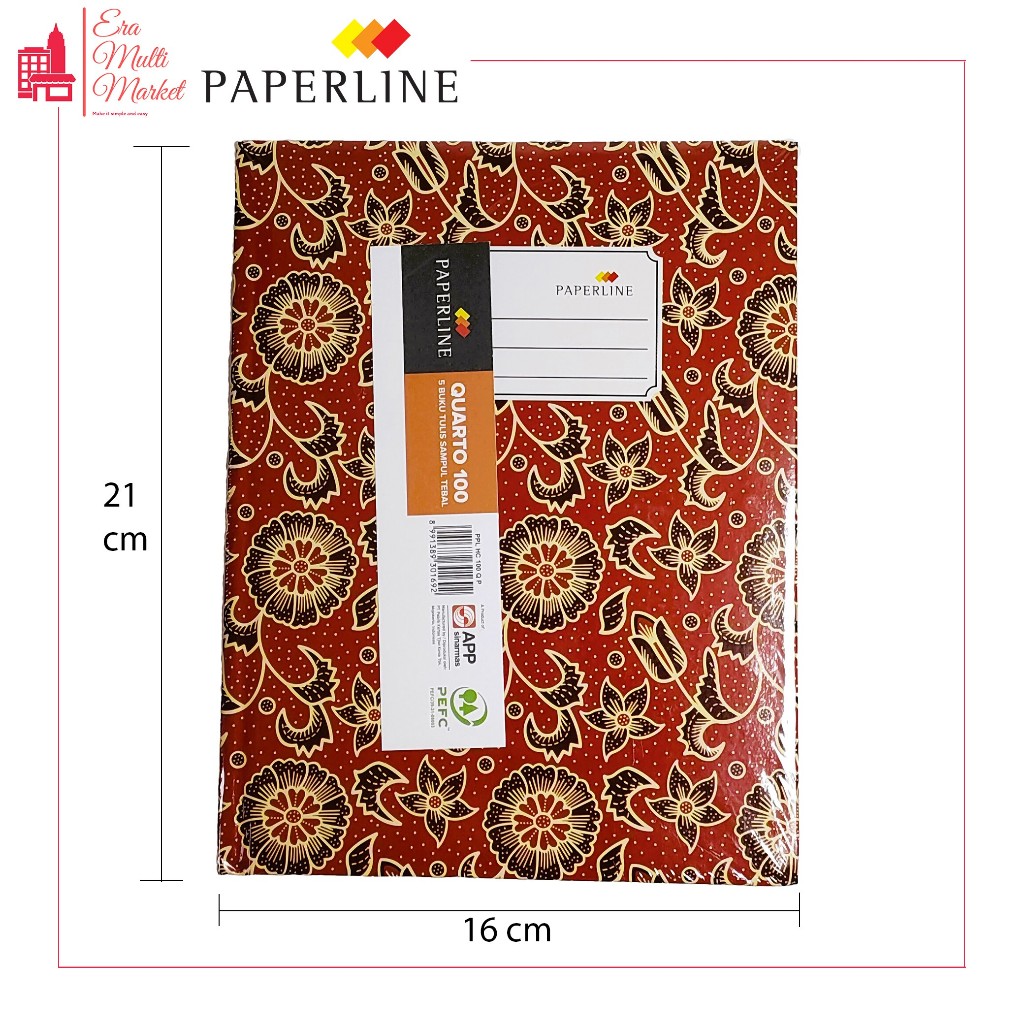 

Buku Tulis Paperline Ukuran Quarto PPL HC 100 Q P 1 buku Hardcover / HC