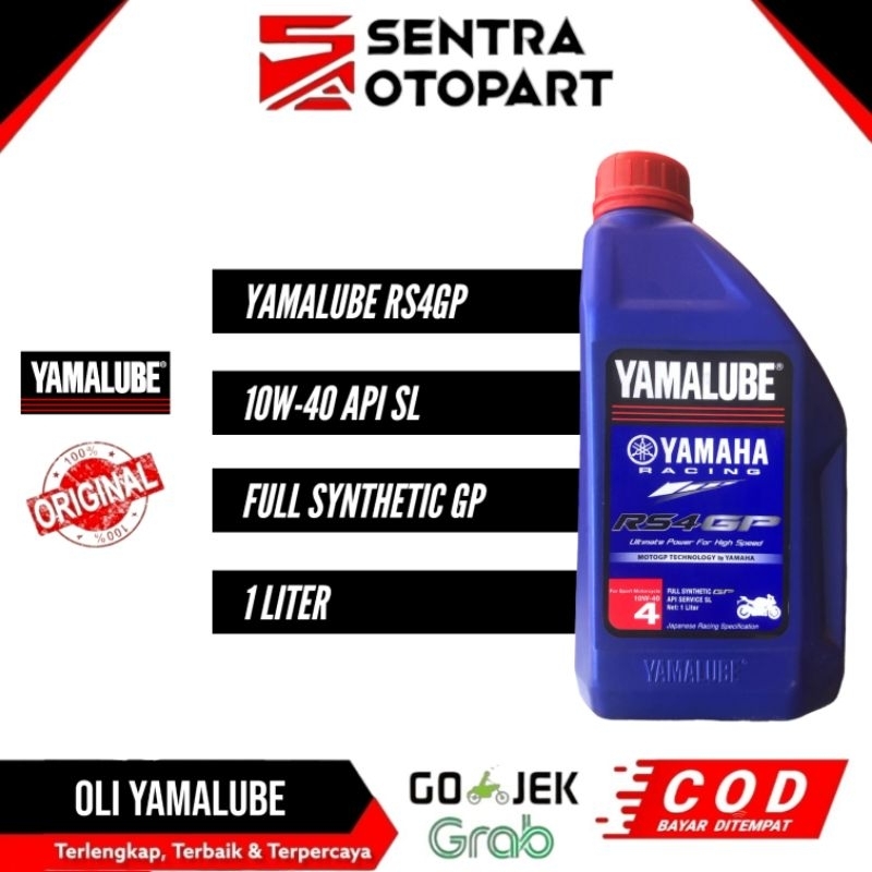 Oli yamalube racing rs4gp 10w40 10w 40 4t 1 liter original YGP