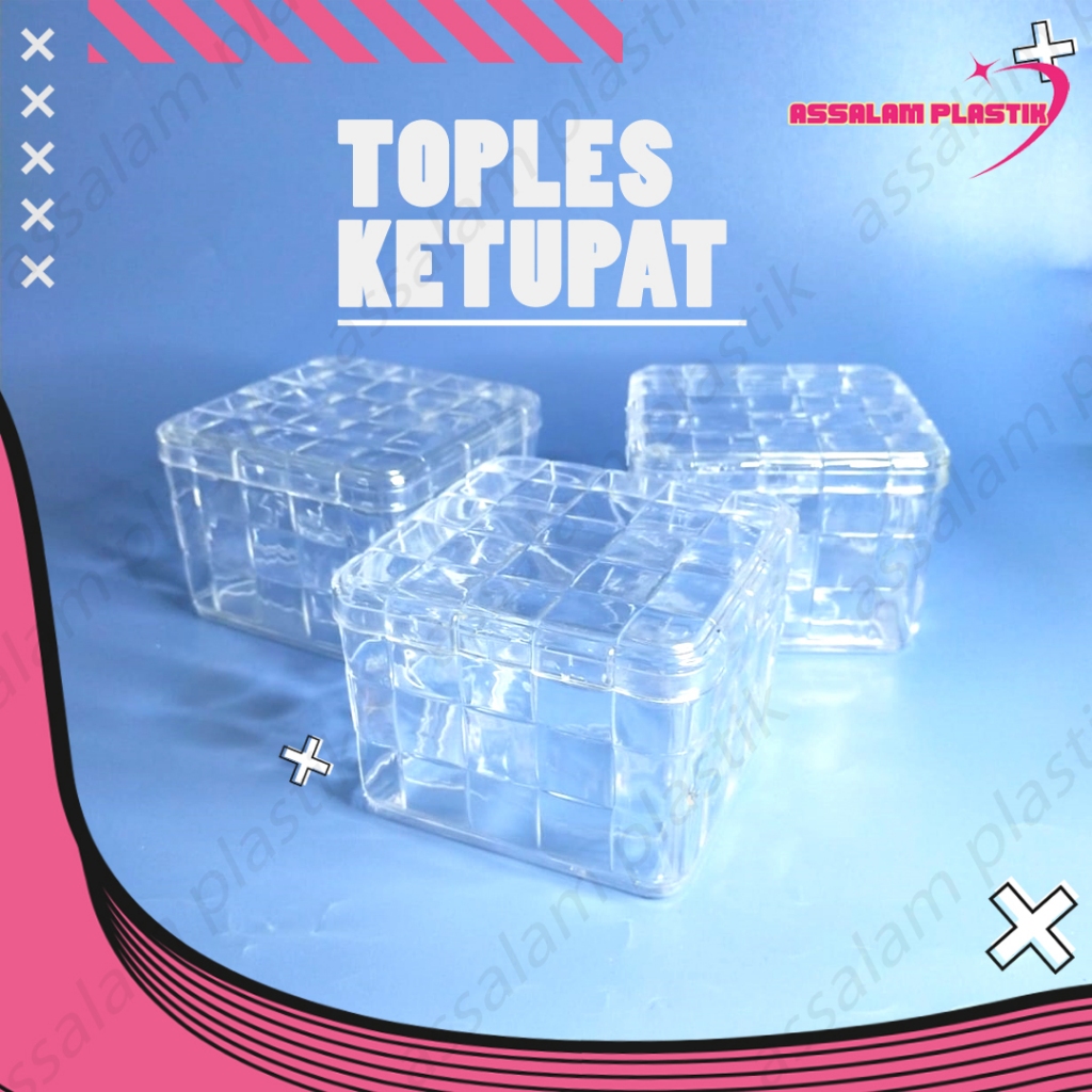 Toples Ketupat 250gr | Toples Kue Kering | Toples Cantik | Toples Kotak Unik