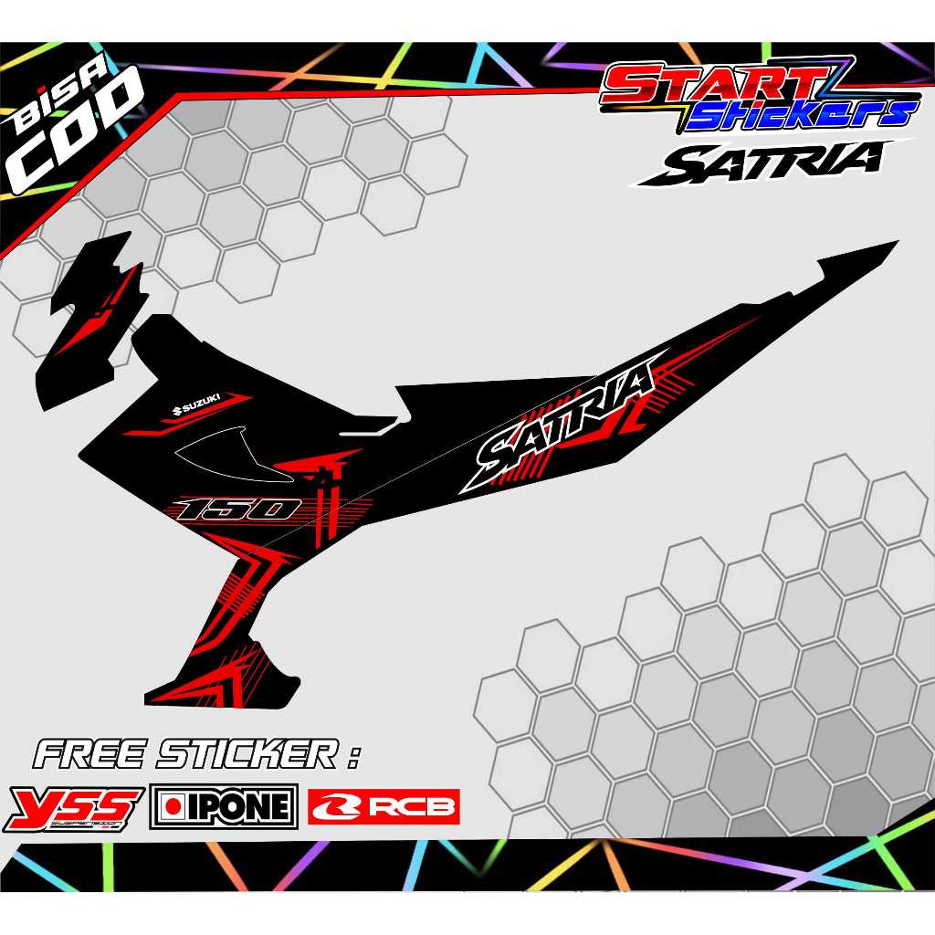 STRIPING VARIASI MOTOR SUZUKI SATRIA FU 150 / STIKER LIST MOTOR SATRIA FU 150