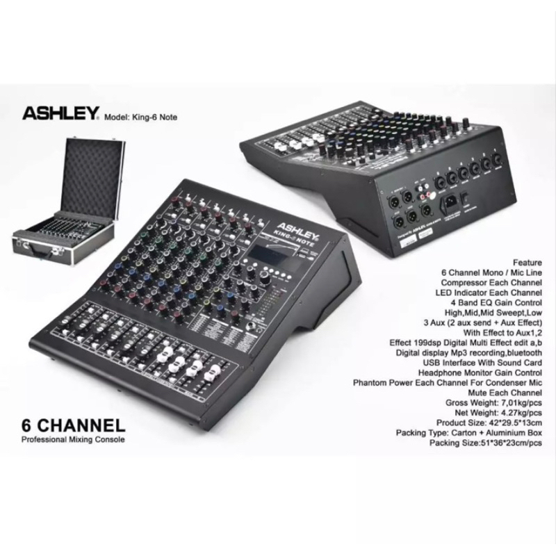 Mixer Audio ASHLEY KING 6 NOTE KING6 NOTE FREE KOPER ASHLEY KING NOTE6