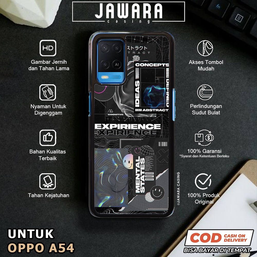 Case Oppo A54 Casing Oppo A54 [BLCK] Premium Glossy Case Hp Oppo Jawara Casing Hp Oppo A54 Custom Ca