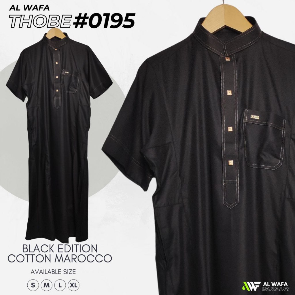 JUBAH AL WAFA 0195 - Gamis Pria Al Wafa Katun Marocco Shahama Haramain
