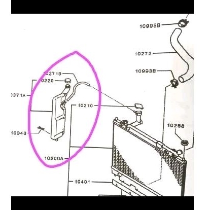 tabung cadangan air radiator xpander asli