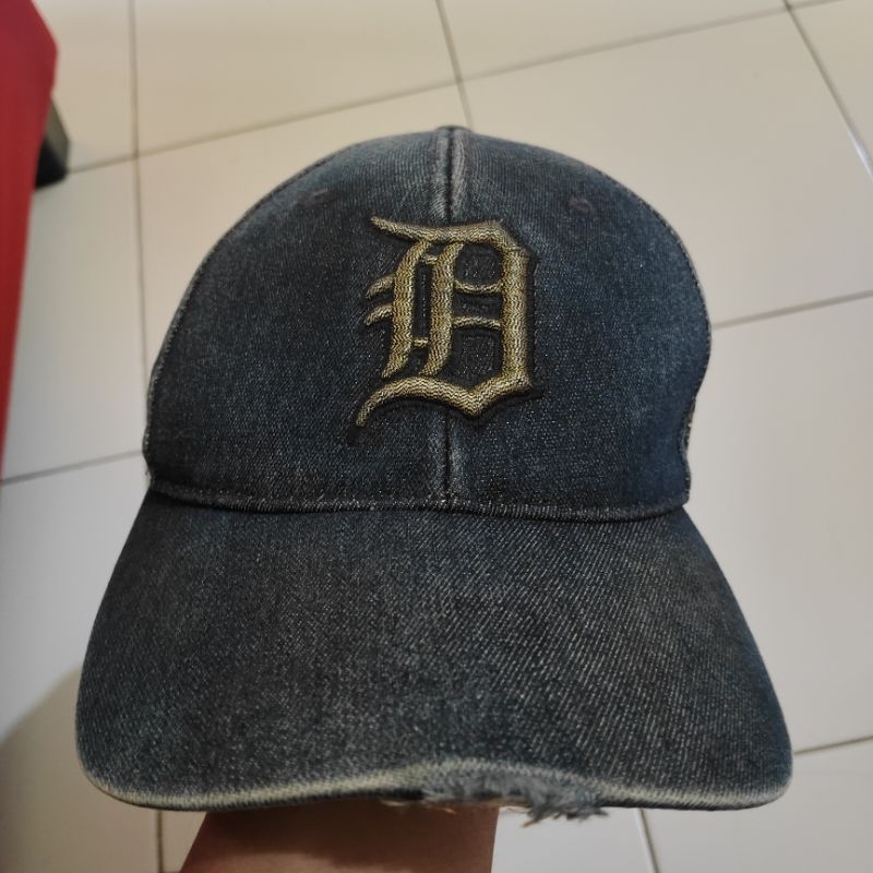 topi MLB bahan jeans