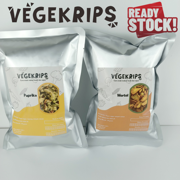 

VEGEKRIPS Keripik Paprika 50 Gr FREE Wortel 50 Gr