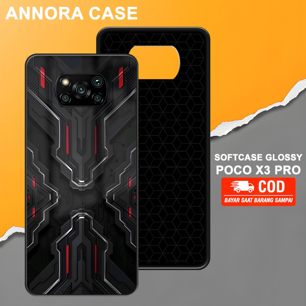 Softcase Glossy Motif Wallpaper Terbaru Case anti jamur cocok untuk Poco X3 Pro X3 NFC Poco X3 Dan a
