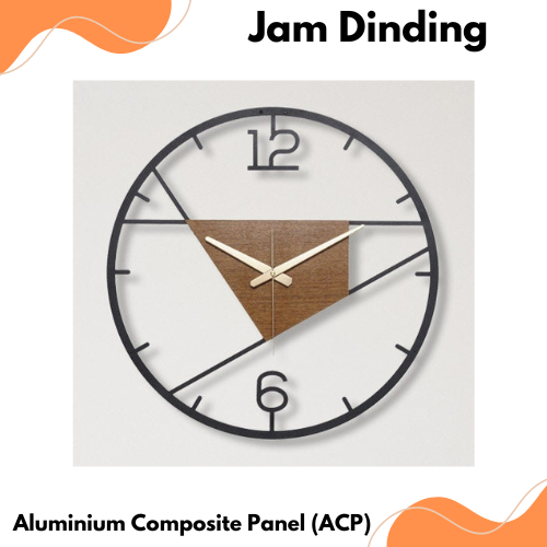 JAM DINDING UNTUK RUANG TAMU DARI BAHAN ACP KUALITAS PREMIUM / JAM DINDING / JAM RUANG TAMU / JAM DI