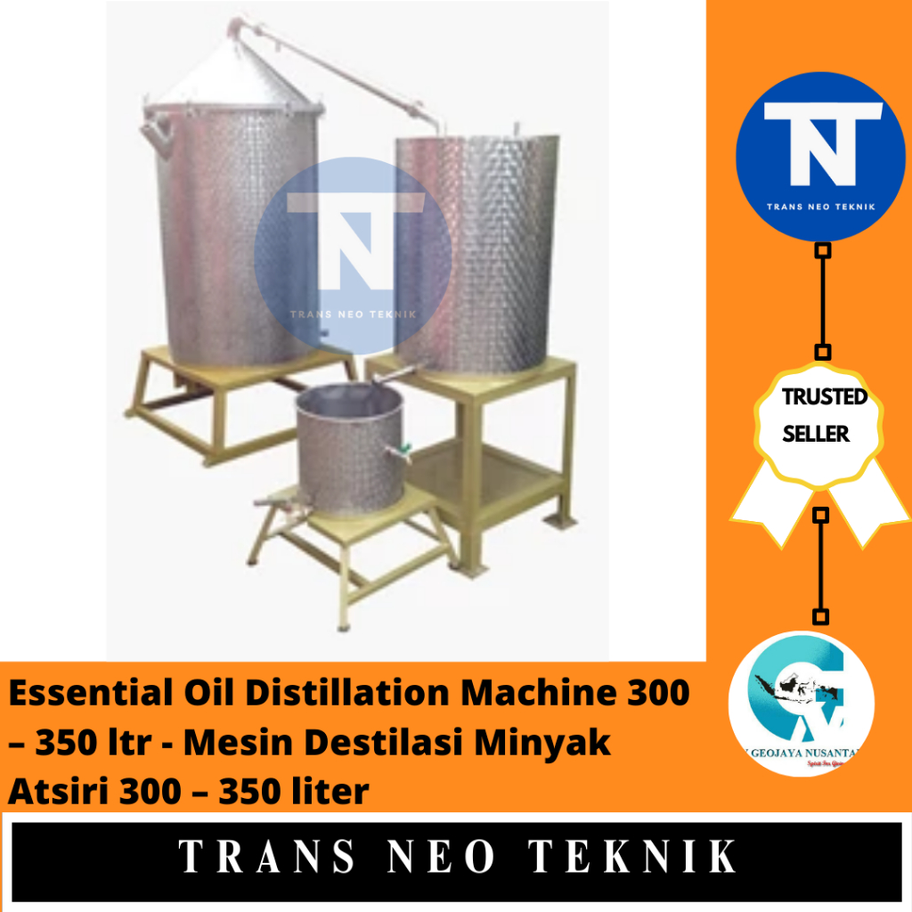 Essential Oil Distillation Machine 300 – 350 ltr - Mesin Destilasi Minyak Atsiri 300 – 350 liter