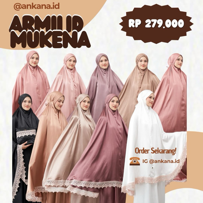 (READY) [FREE TASBIH] Armii.id Mukena Armii Mukena Jumbo renda premium