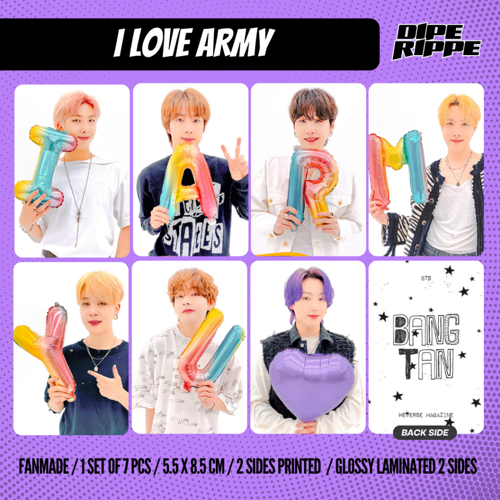 BTS -  [1SET ISI 7PCS] BANGTAN ARMY MEMBERSHIP I LOVE ARMY WEVERSE