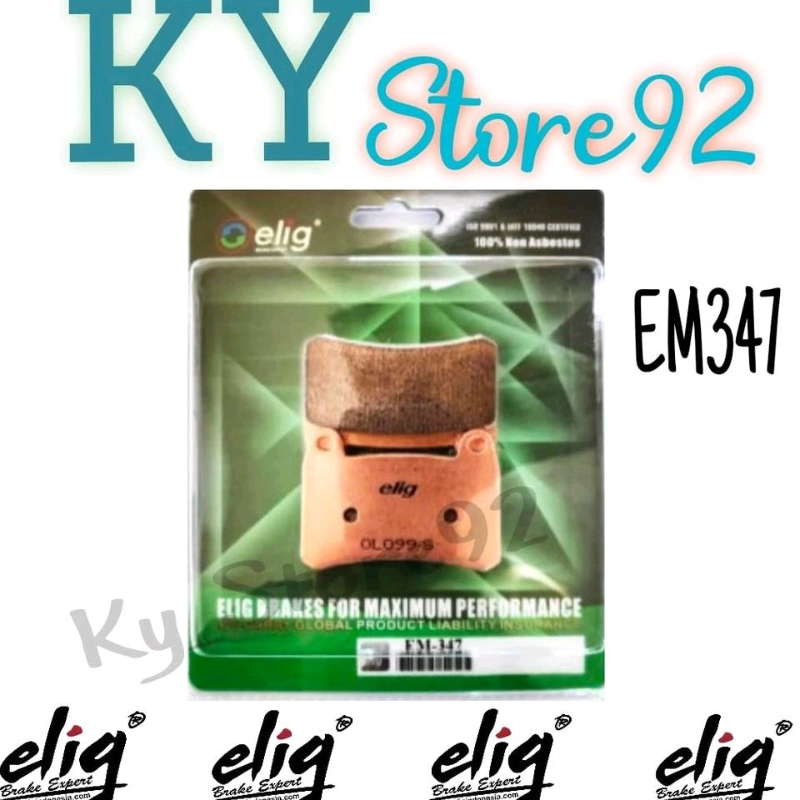 ELIG Kampas Rem Depan Sinter EM347 Benelli TNT 200 250 300 . BN251 . BN302 . BN402 . Leocino 125 350