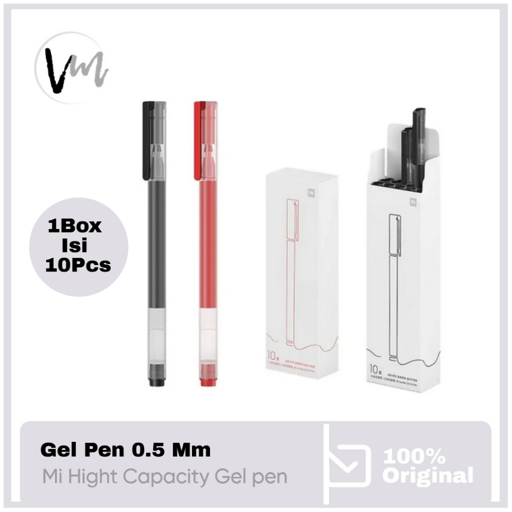 

Mi Super High Capacity Gel Pen 10pcs - Alat Tulis Pulpen Pena